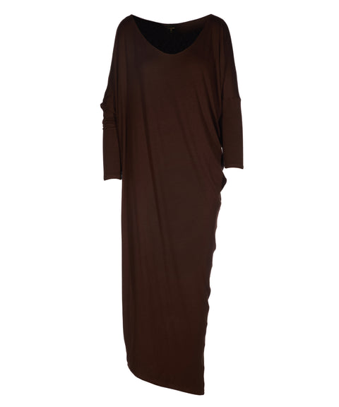Brown Draping Dress