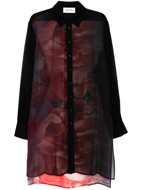 graphic roses print shirt