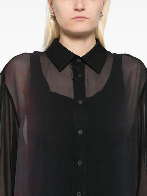 graphic roses print shirt