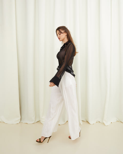 White Linen Trousers