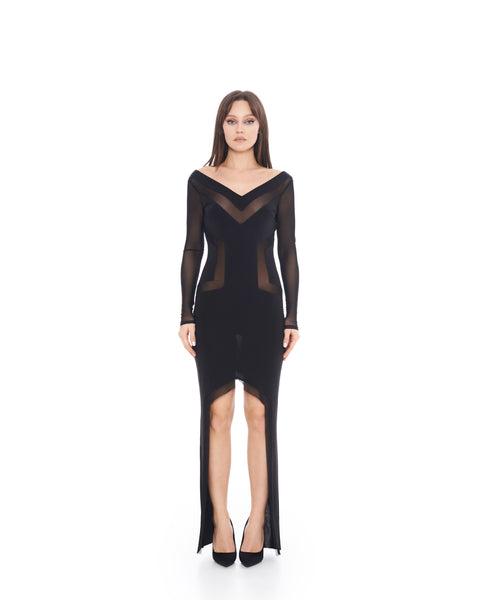 Panels Long Dress