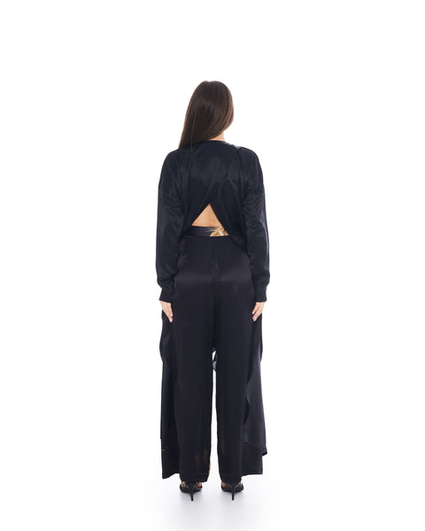 Black Silk Cardigan