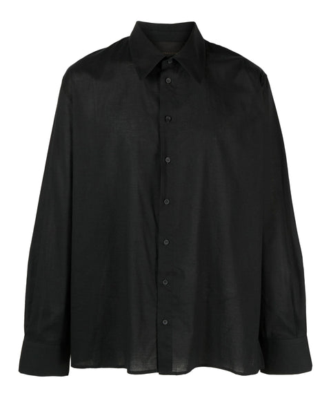 Oversized Popeline Shirt Black