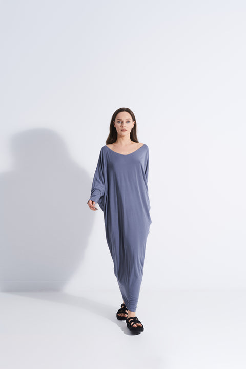Grey Draping Dress