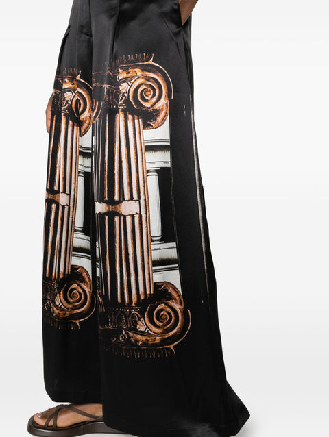 Silk Column Trousers