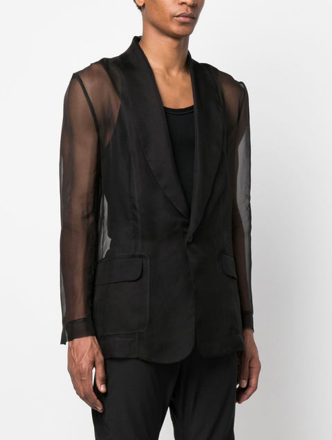 Black Silk Blazer