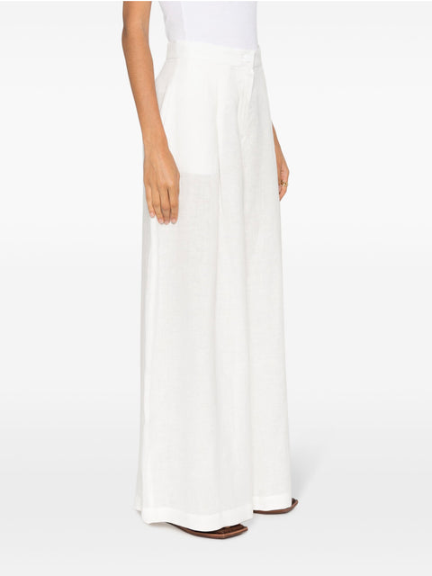 White Linen Trousers