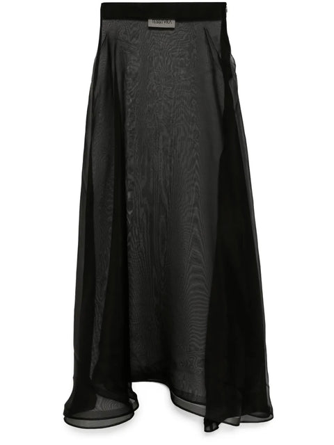 Silk Floral Skirt