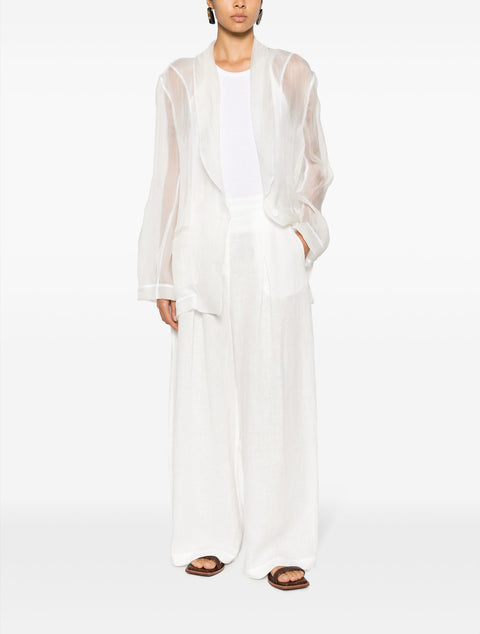 White Silk Blazer