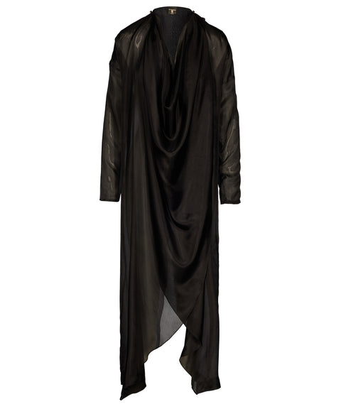Black Silk Cardigan