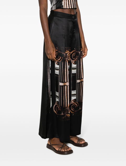 Silk Column Trousers
