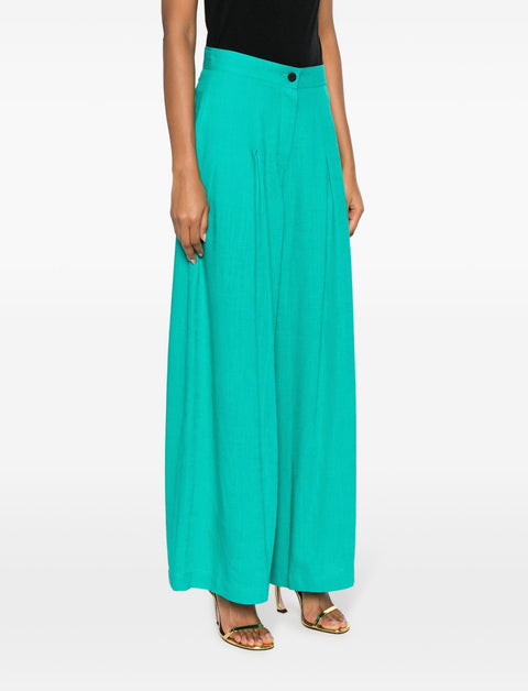 Green Linen Trousers