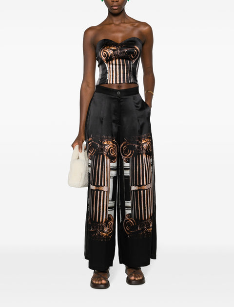 Silk Column Trousers