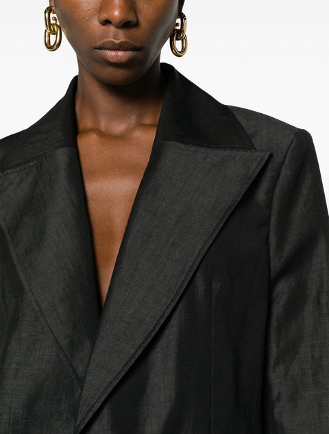 Grey Linen Blazer