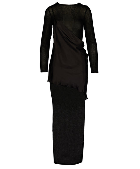 Black Asymmetric Long Dress