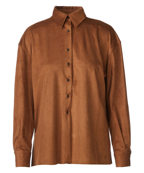 Brown Leather Shirt
