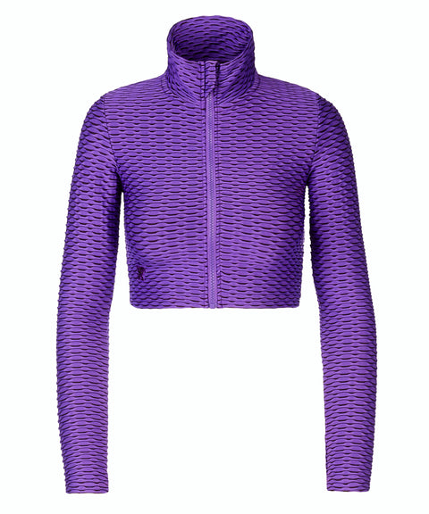 Crop zipper top 3D - Purple