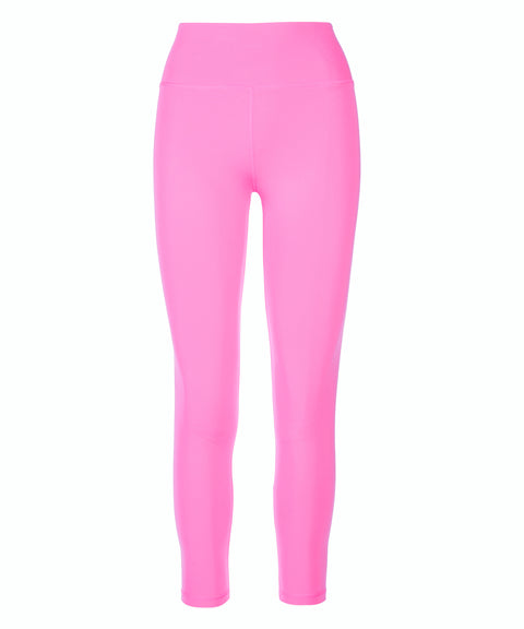 Cross Leggings - Neon Pink