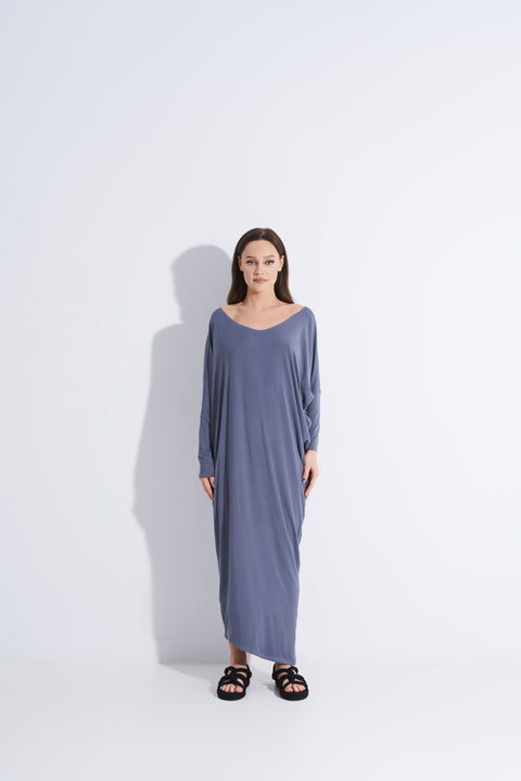 Grey Draping Dress
