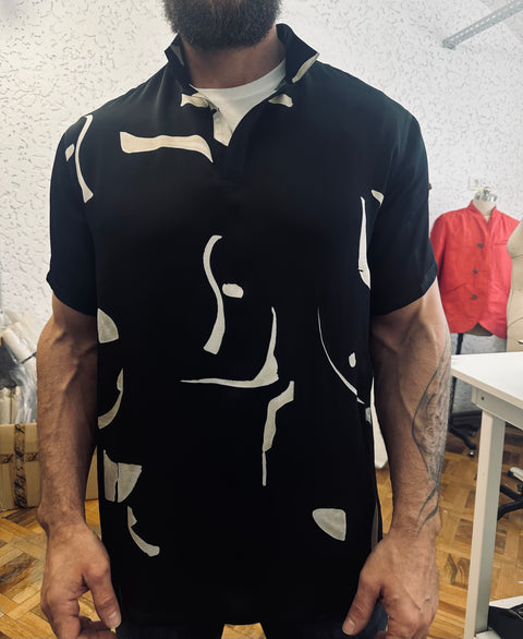 Patterned Polo T-shirt