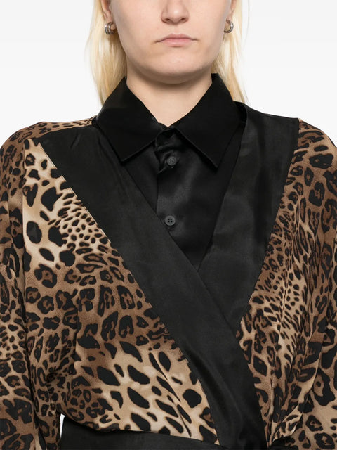 Animal Pattern KIMONO Brown