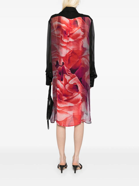 graphic roses print shirt