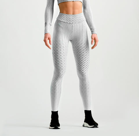 3D Leggings - White