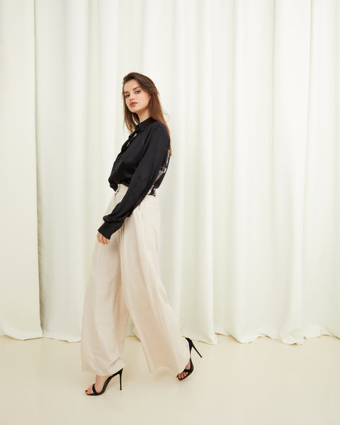 Nude Linen Trousers