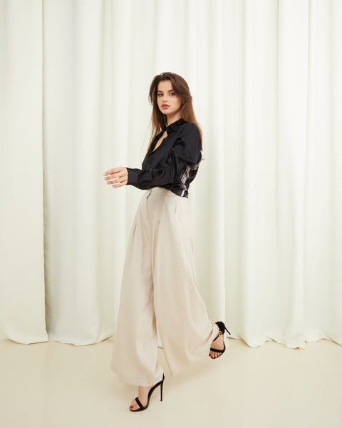 Nude Linen Trousers