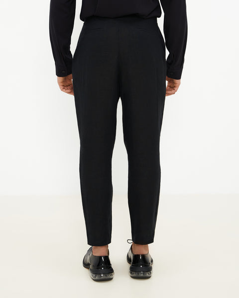 Black Linen Trousers